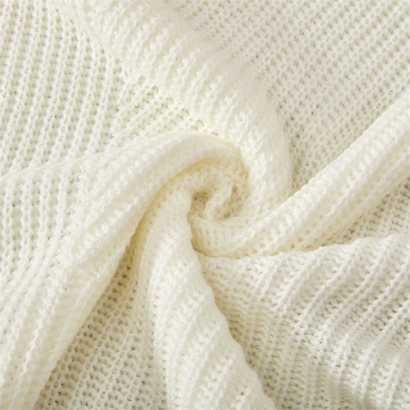Henry Blackwell | Cream Waffle Knit Sweater for Men