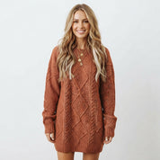Olivia Walker | Cable Knit Sweater Dress