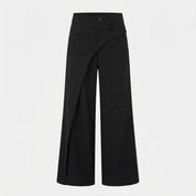 Penelope Hill | Pantalon large à jambes larges et empiècement asymétrique