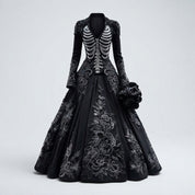 Robe d’Halloween squelette « Mariée fantôme » pour femmes