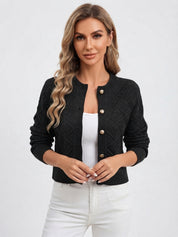 Philippa Hamilton | Cropped Knit Button-Front Cardigan