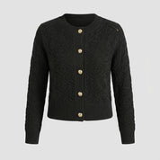 Philippa Hamilton | Cropped Knit Button-Front Cardigan