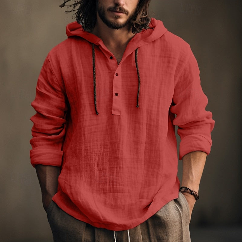 Edmund Galbraith | Chemise légère à capuche en lin pour homme