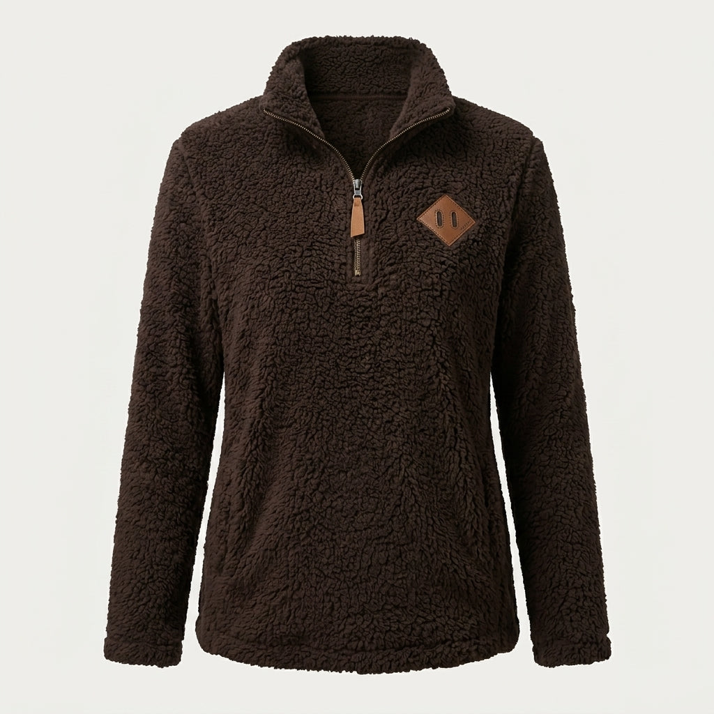 Poppy Griffiths | Plush Half-Zip Fleece Pullover