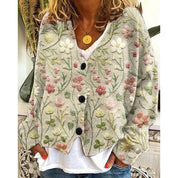 Rhiannon Beckett | Floral Open-Front Cardigan