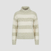 Rosalind Fletcher | Chenille Striped Turtleneck Sweater