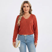 Rosamund Fielding | V-Neck Cutout Knit Sweater