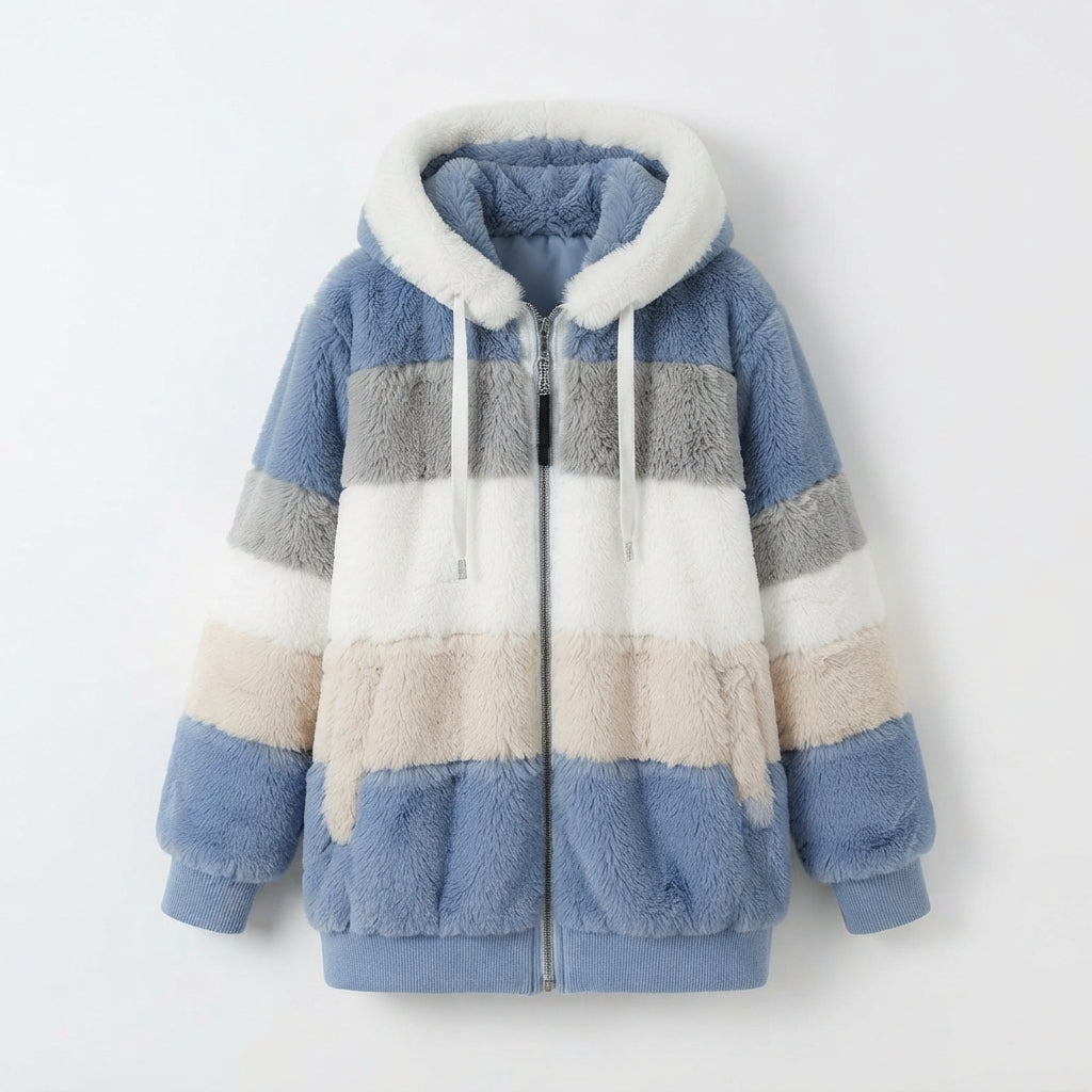 Rosemary Carter | Multicolour Faux Fur Hooded Puffer Jacket