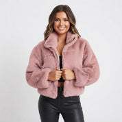 Rosie Clarke | Plush Cropped Zip Jacket