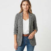 Siobhan Williams | Textured Tweed Blazer With Shawl Collar