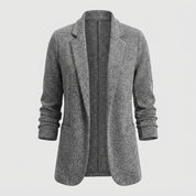 Siobhan Williams | Textured Tweed Blazer With Shawl Collar