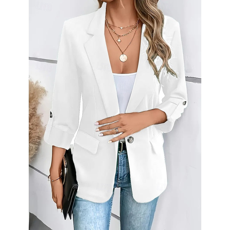 Amelia Thompson | Tailored Open-Front Blazer