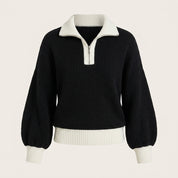 Sophia Pemberton | Lilac Quarter-Zip Knit Jumper