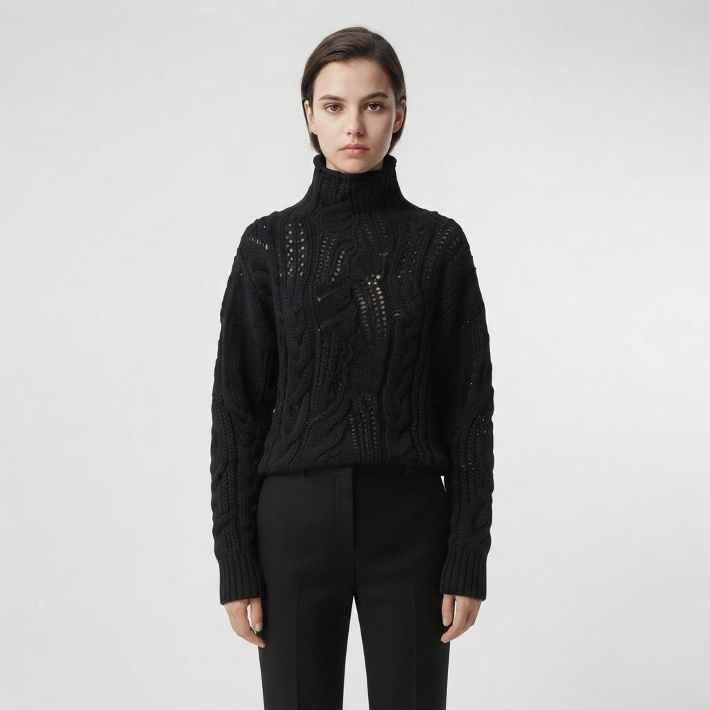 Tabitha Green | Cable Knit Turtleneck Sweater