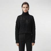 Tabitha Green | Cable Knit Turtleneck Sweater