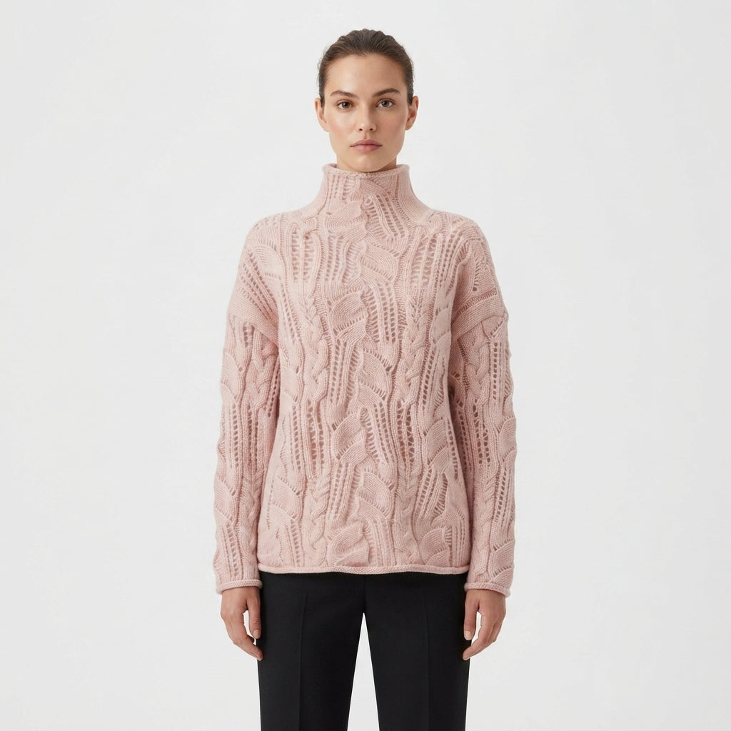 Tabitha Green | Cable Knit Turtleneck Sweater