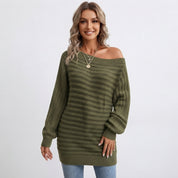 Tabitha Hill | Off-Shoulder Ribbed Knit Sweater