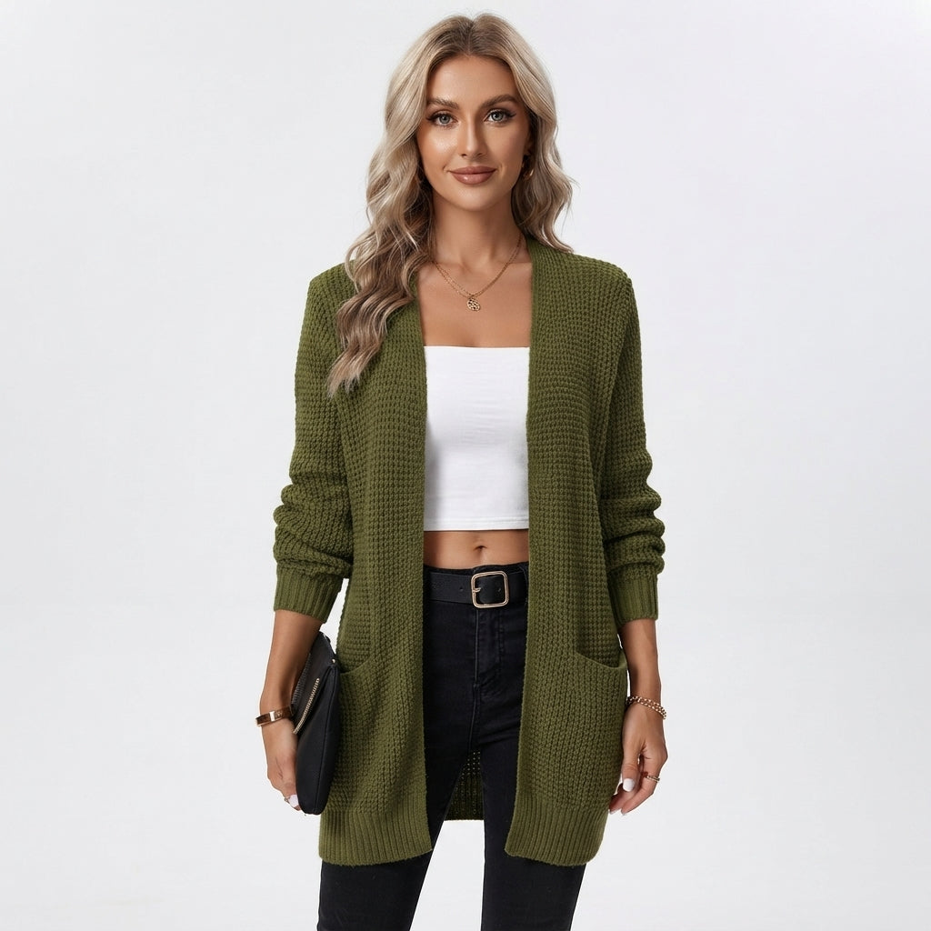 Tabitha Sutherland | Oversized Waffle-Knit Cardigan