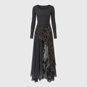 Tabitha Wright | Robe longue asymétrique à imprimé léopard