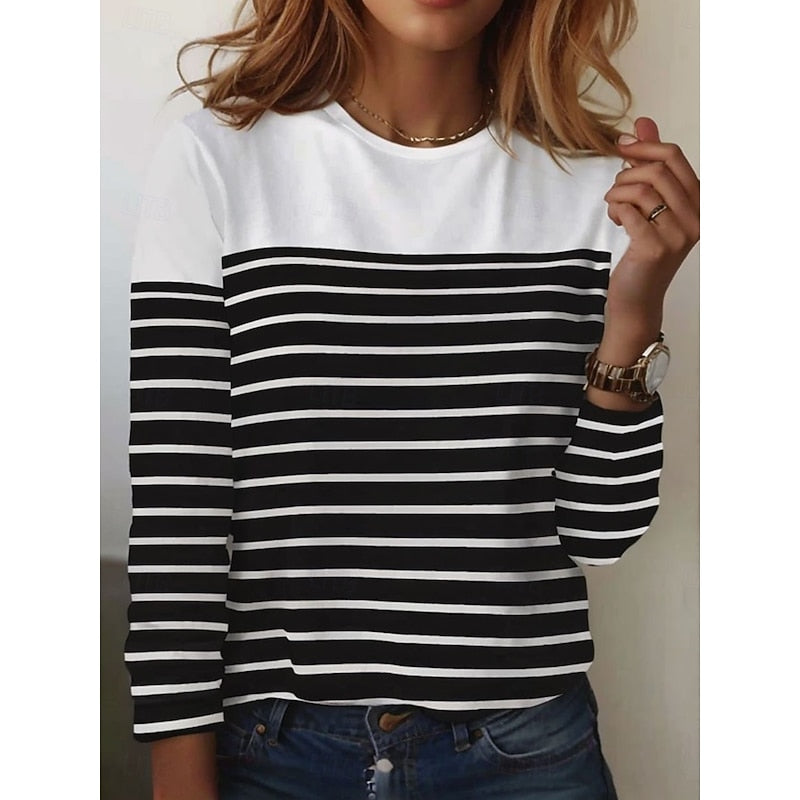 Marianne Radcliffe | Striped Long Sleeve Top