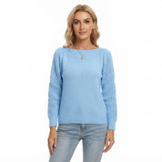 Theodora Barlow | Openwork Sleeve Knit Sweater