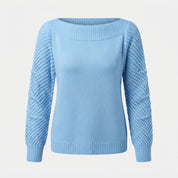 Theodora Barlow | Openwork Sleeve Knit Sweater