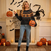 Trick & Treat | Pumpkin Halloween Sweater For Women
