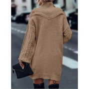 Niamh White | Cold-Shoulder Turtleneck Sweater Dress