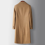 Amelia Shaw | Manteau long en laine croisé camel