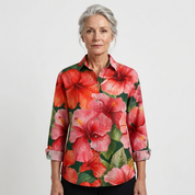 Valentina Moretti | Tropical Floral Shirt For Women