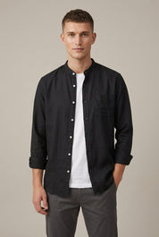Nathaniel Brooks | Chemise en lin à col mao