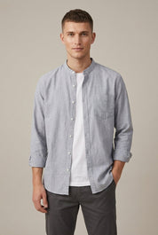 Nathaniel Brooks | Chemise en lin à col mao