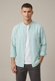 Nathaniel Brooks | Chemise en lin à col mao