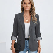 Verity Morris | Slim-Fit Cropped Work Jacket with Roll-Up Sleeves