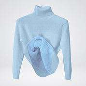 Verity Sutton | Pink Fleece-Lined Turtleneck Sweater
