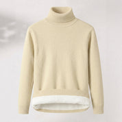 Verity Sutton | Pink Fleece-Lined Turtleneck Sweater