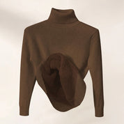 Verity Sutton | Pink Fleece-Lined Turtleneck Sweater