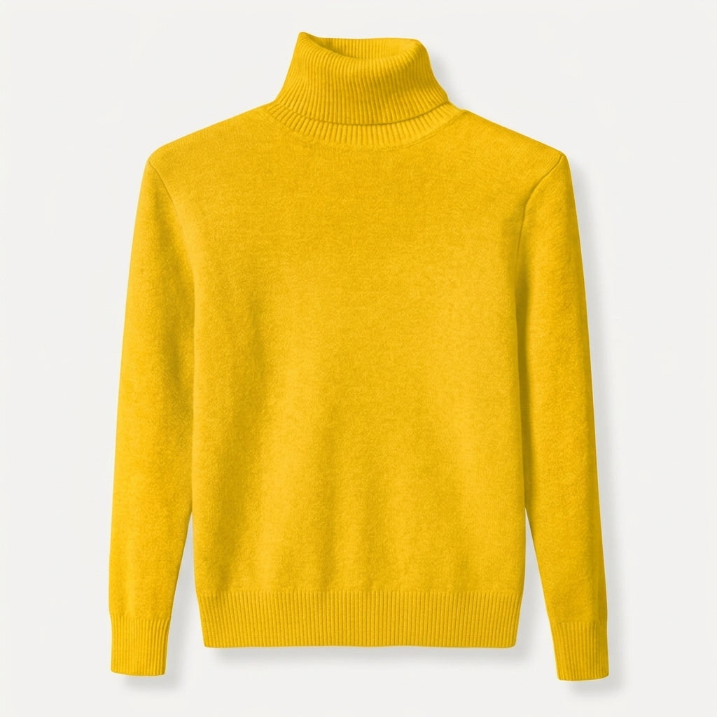 Verity Sutton | Pink Fleece-Lined Turtleneck Sweater