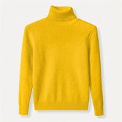 Verity Sutton | Pink Fleece-Lined Turtleneck Sweater
