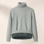Verity Sutton | Pink Fleece-Lined Turtleneck Sweater
