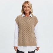 Victoria Green | Cozy Cable-Knit Sweater Vest
