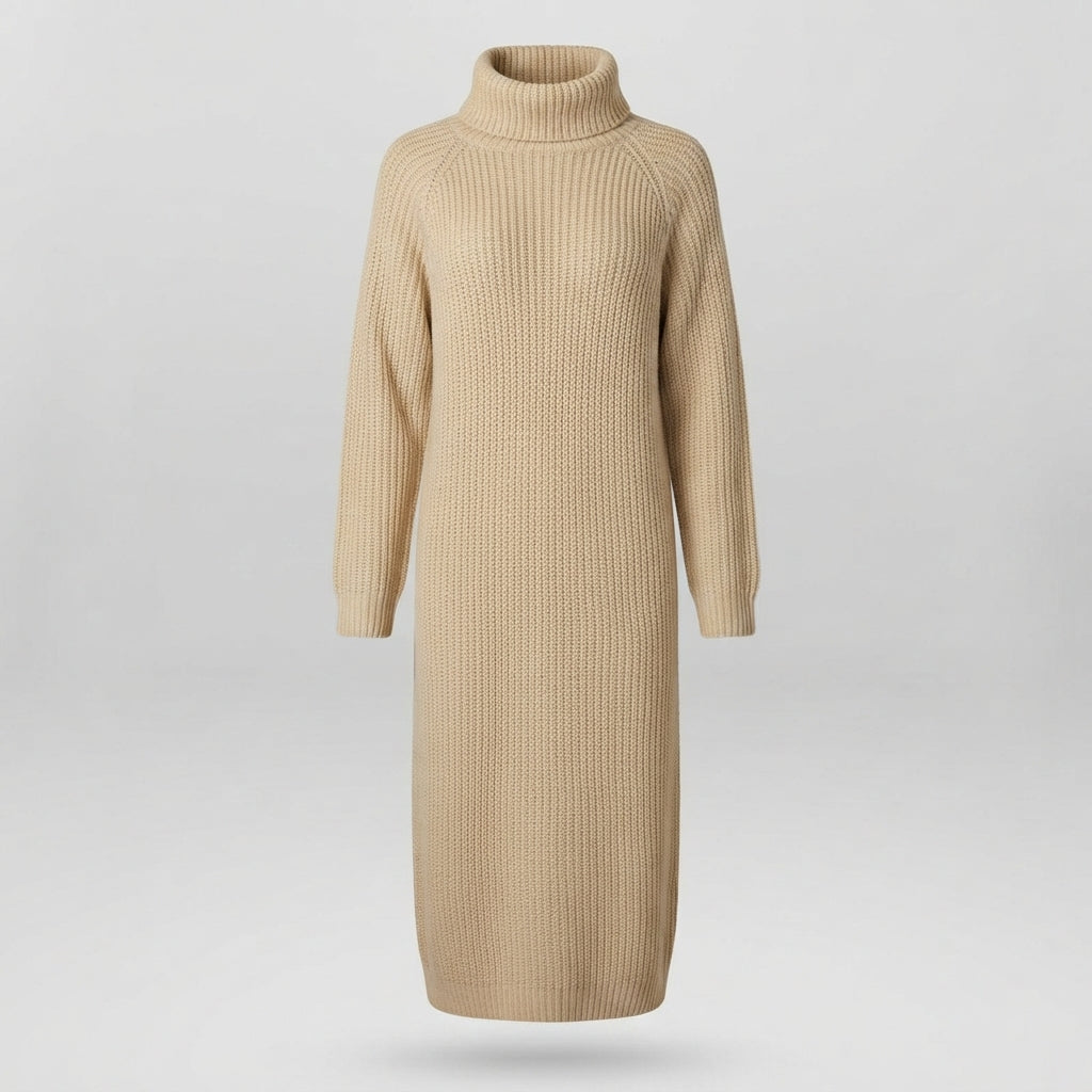 Victoria Griffiths | Turtleneck Knitted Maxi Dress