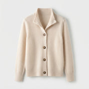 Vivienne Latimer | Refined Collared Cardigan in Soft Knit
