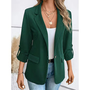 Amelia Thompson | Tailored Open-Front Blazer