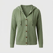 Winifred Ashworth | Hooded Knit Cardigan with Button Front