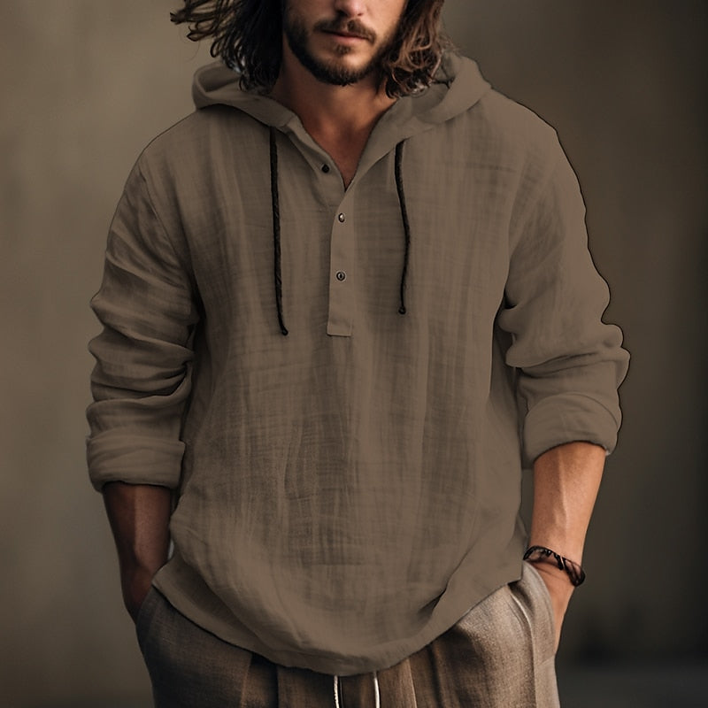 Edmund Galbraith | Chemise légère à capuche en lin pour homme
