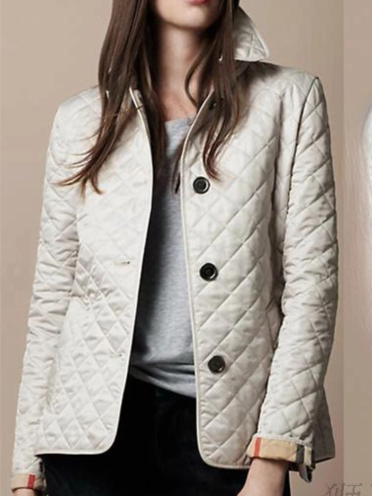 Beatrice Turner | Quilted Jacket with Turned-Down Collar