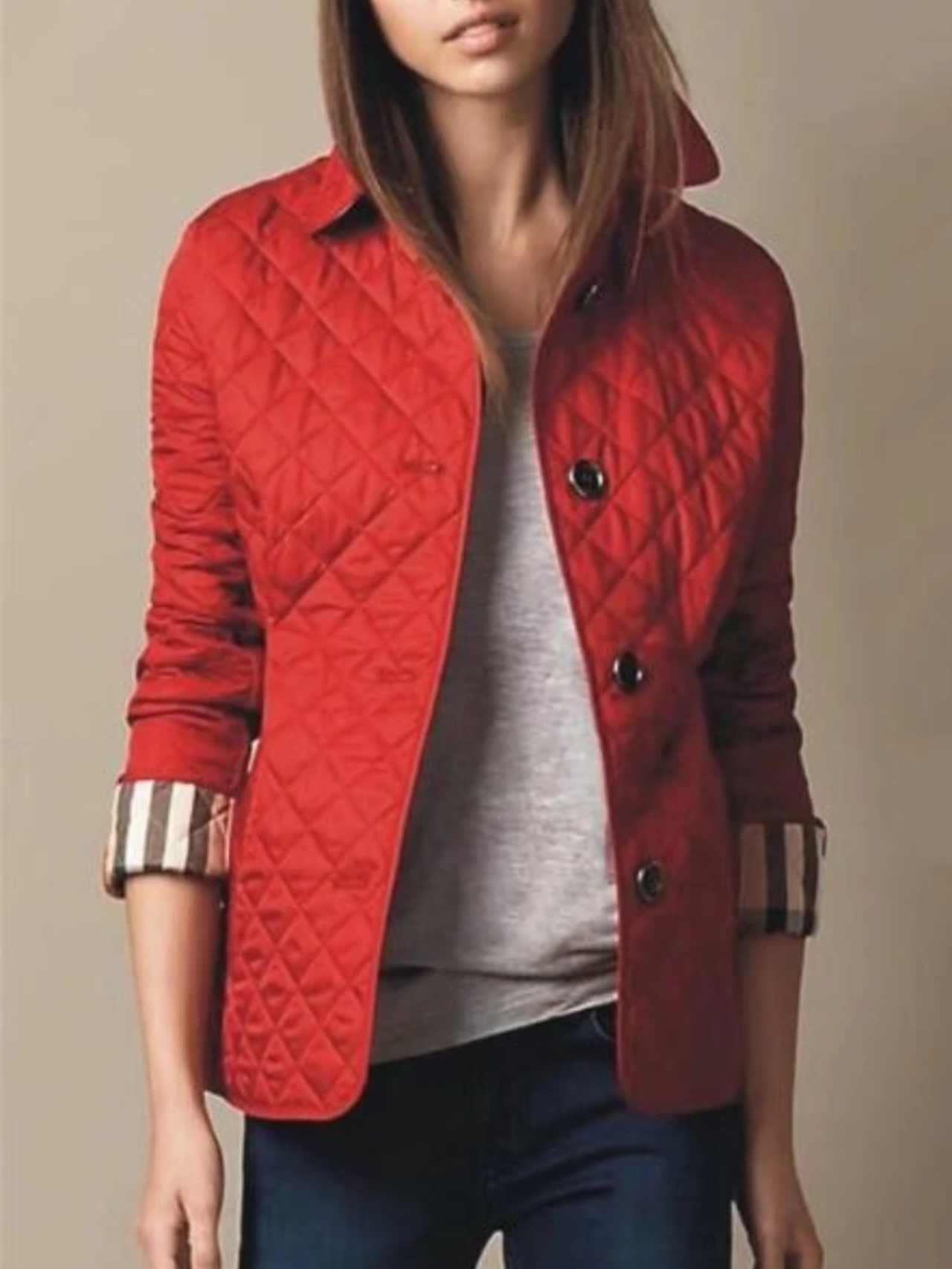 Beatrice Turner | Quilted Jacket with Turned-Down Collar