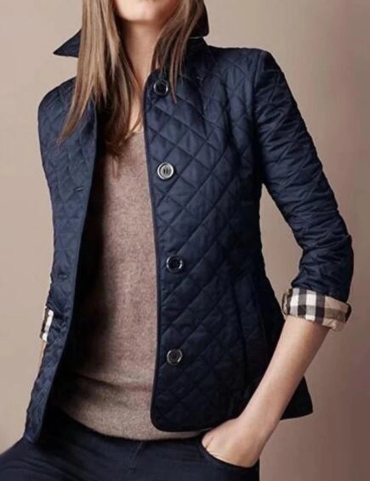 Beatrice Turner | Quilted Jacket with Turned-Down Collar