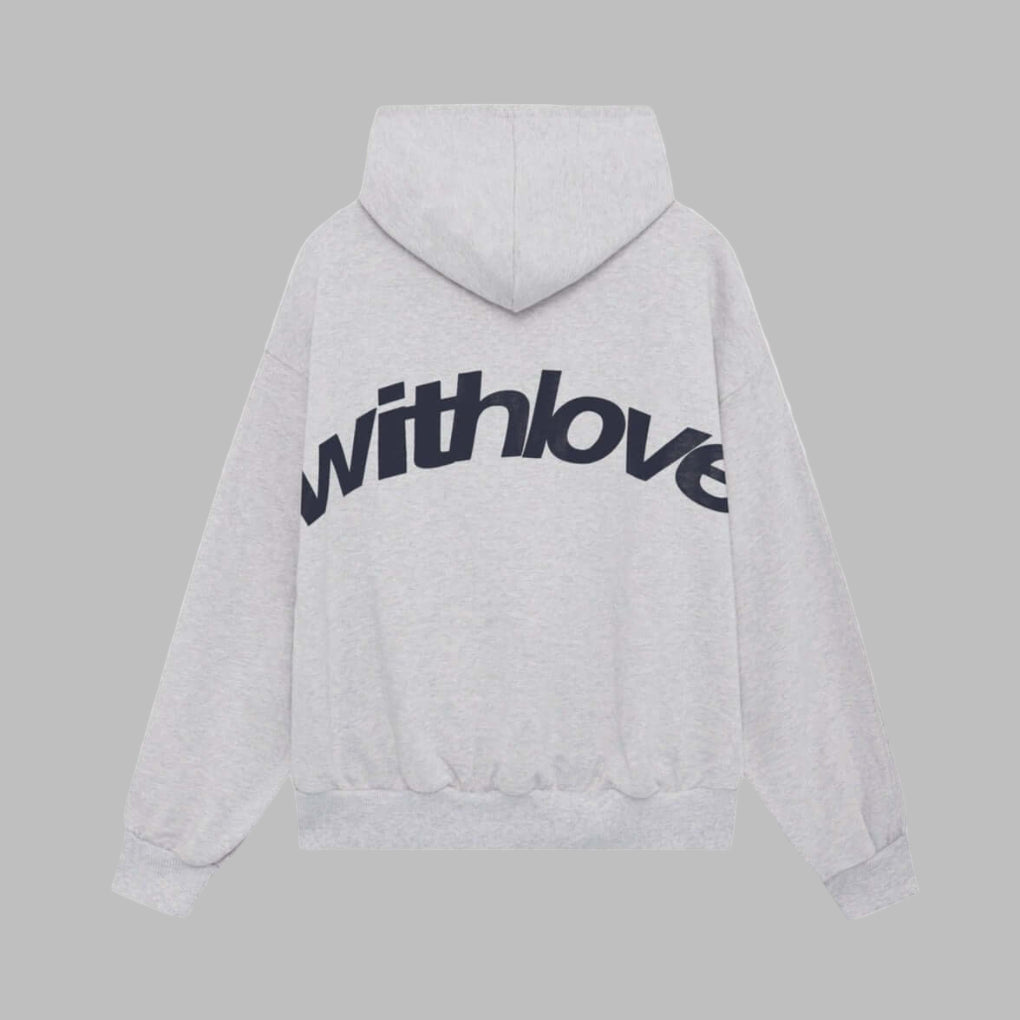 Charlotte Evans | Grey Oversized Logo Hoodie